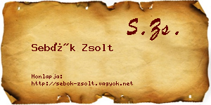 Sebők Zsolt névjegykártya